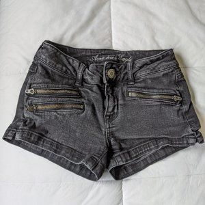 American Eagle Black Grunge Shorts